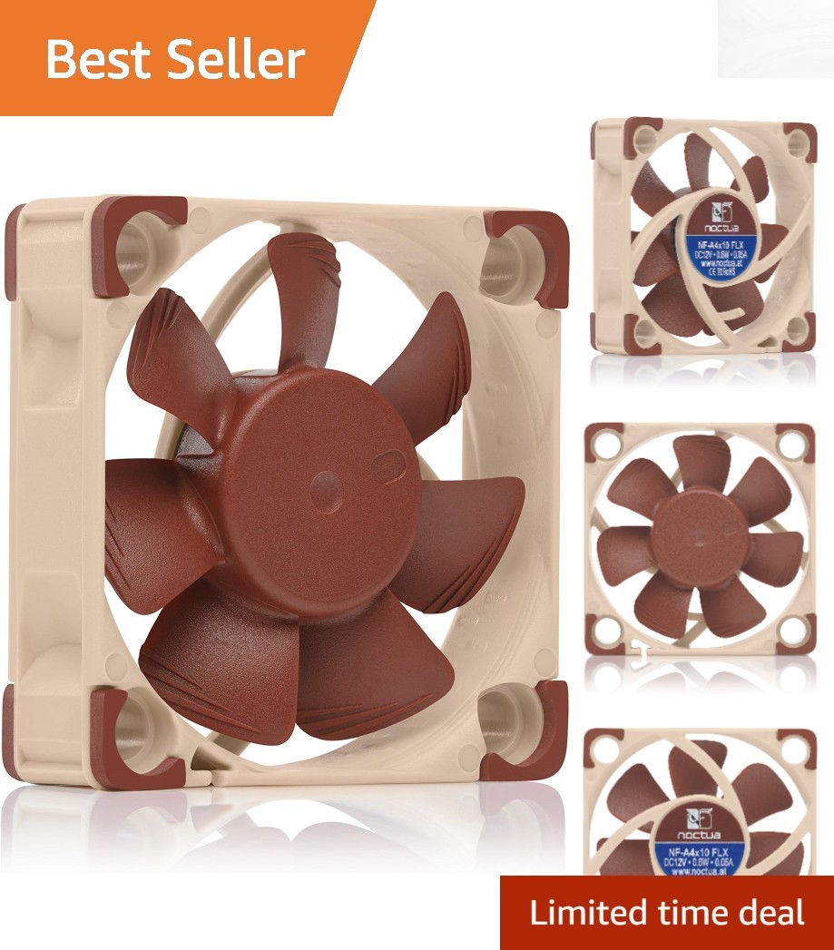 Versatile 12V 3-Pin FLX Fan - Compact 40x10mm Design with Low Noise Adaptor