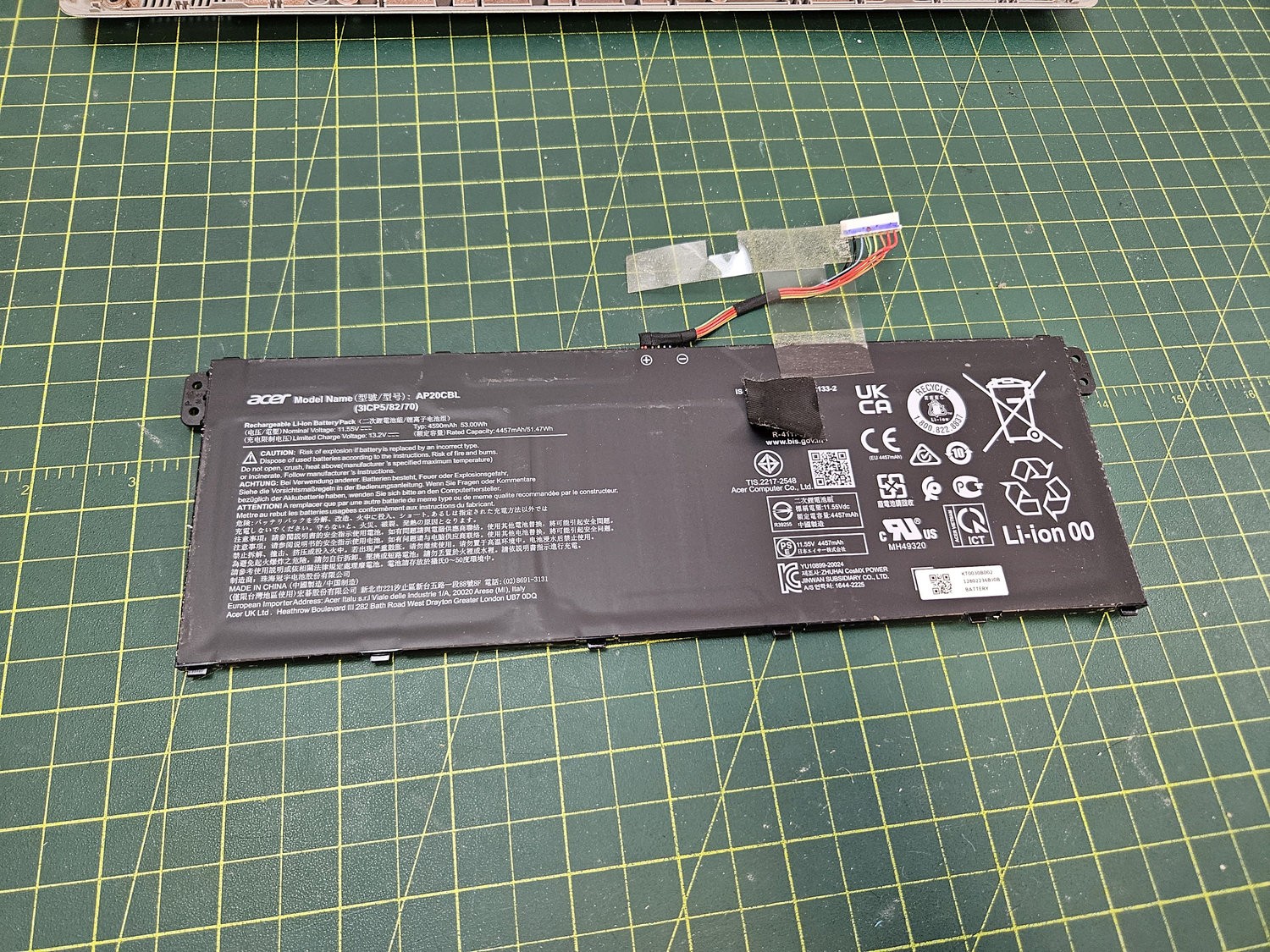 OEM Acer Aspire A515-45 A317-55 Battery 11.55V 4590mAh 53Wh AP20CBL 80-90%