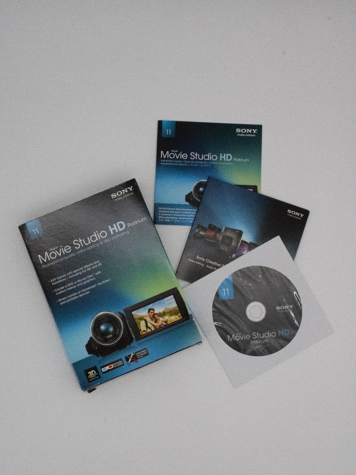 Sony Vegas Movie Studio HD Platinum Suite 11 Video Editing Software DVD & Guide