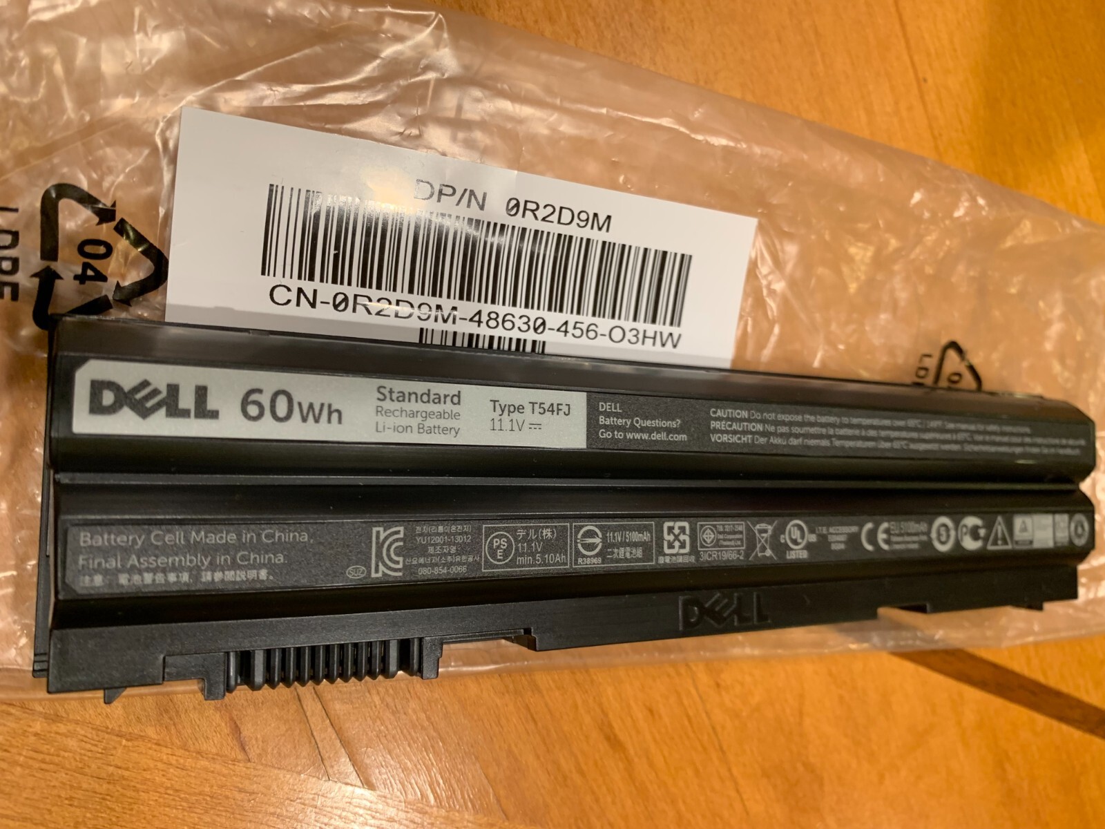New Original DELL T54FJ 60Wh Laptop Battery Latitude E6420 E6430 E5420-Genuine