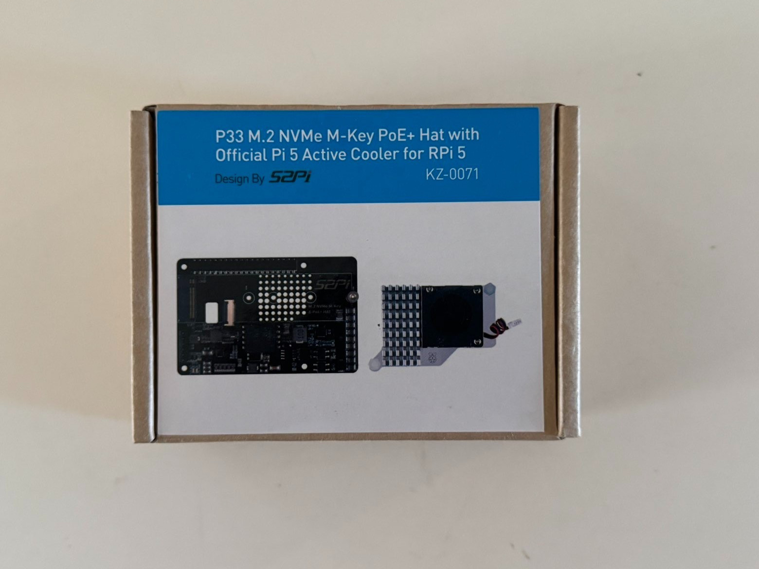 P33 M.2 NVME M-Key PoE+ Hat with Official Pi 5 Active Cooler for Raspberry Pi...