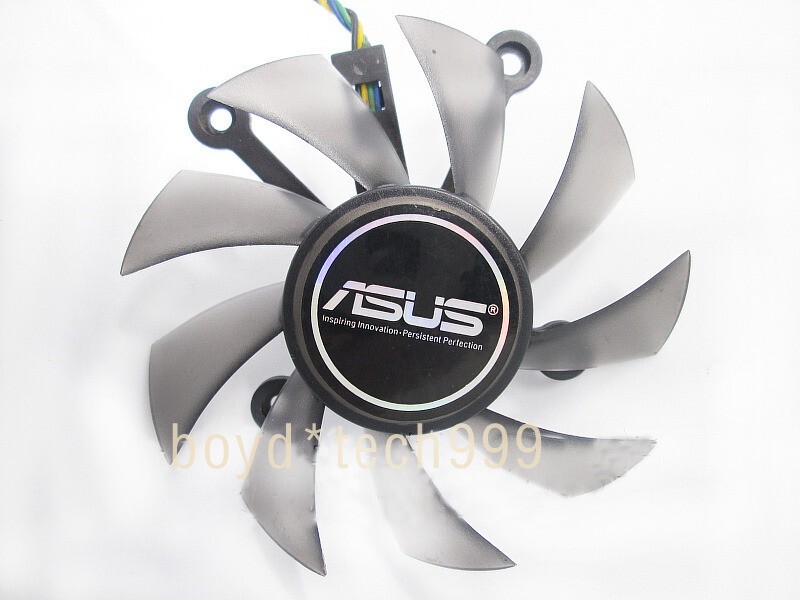 ASUS FD8015U12S AMD Video Card Fan Replacement 4 x 43mm 4Pin 12V 0.5A 75mm