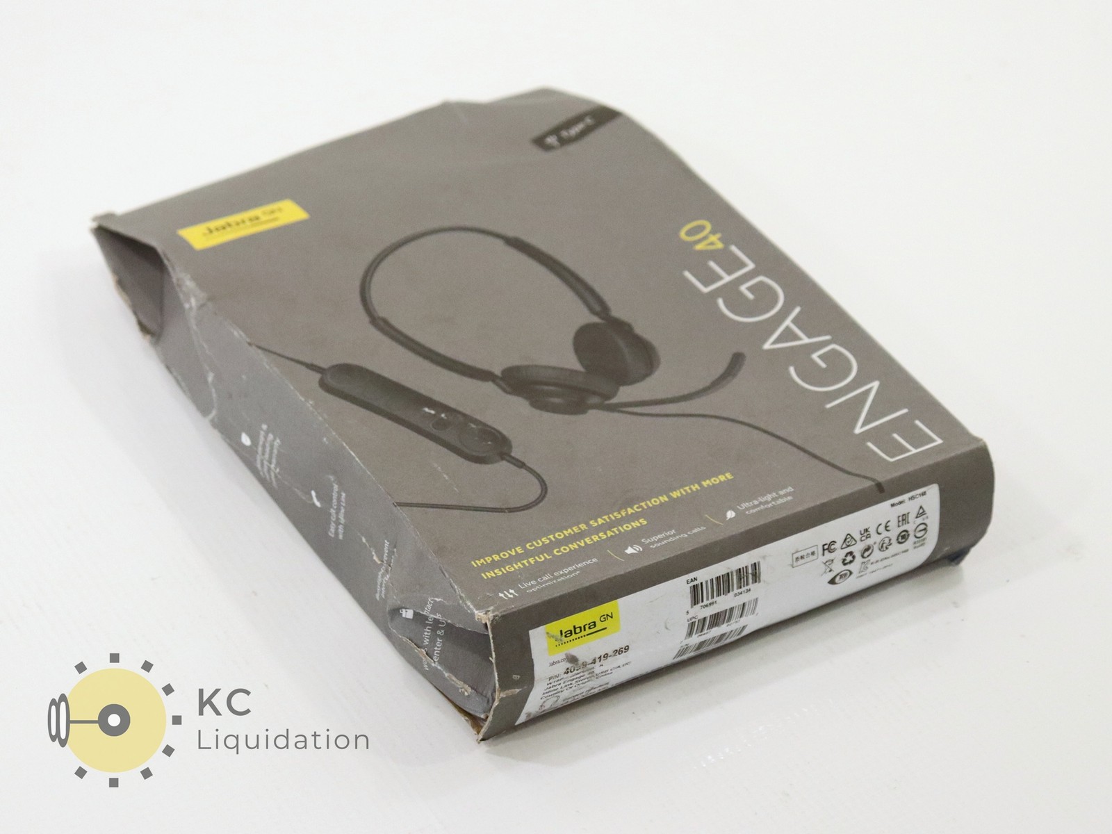 Jabra Engage 40 Black USB-C Corded Headset HSC168