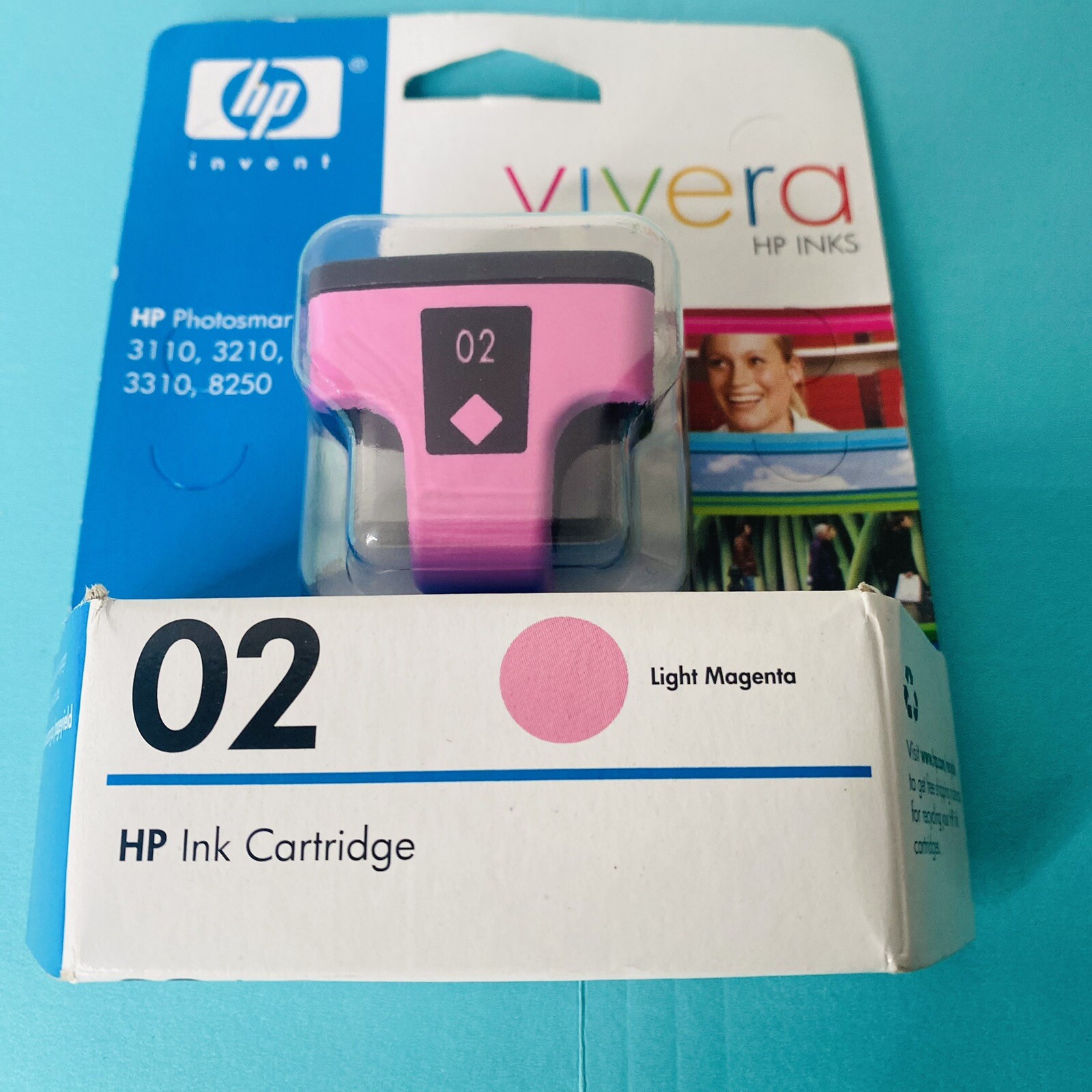HP Invent Vivera 02 Light Magenta Ink Cartridge Expired