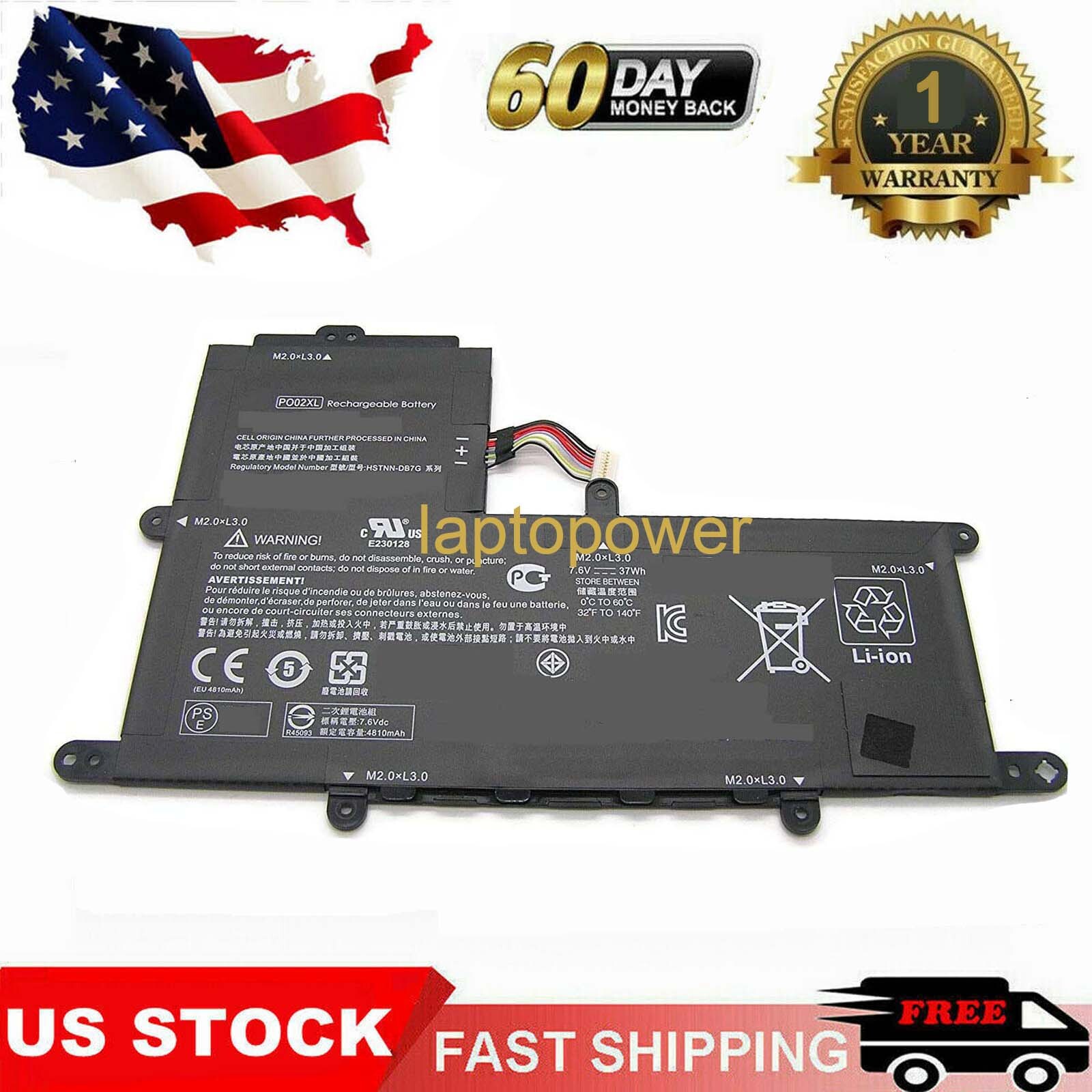 PO02XL 824560-005 Battery for HP Stream 11-AK 11-ah0xx 11-ak0012dx 11-ak0013dx