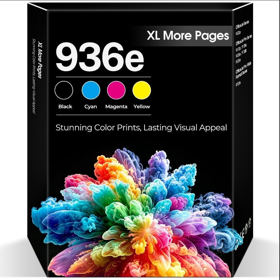 QIOCKTO 936e 936XL Ink Cartridges 4-Pack HP OfficeJet Pro New