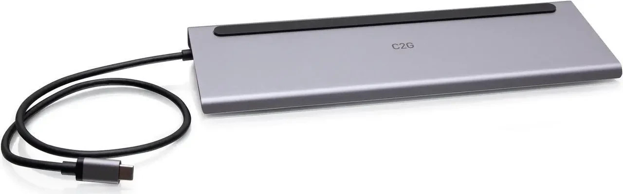 C2G USB-C 10-n-1 Triple Display Docking Station w/HDMI DisplayPort, C2G54542
