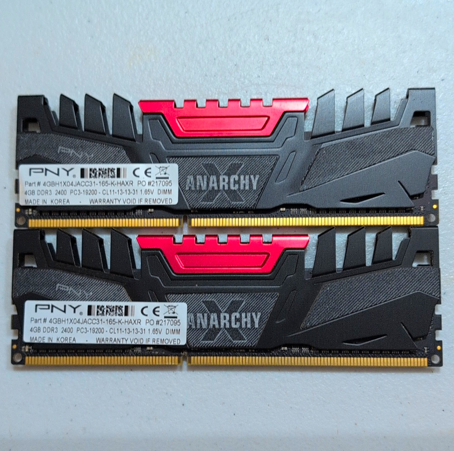 PNY Anarchy X 8GB (2x4GB) DDR3-2400 PC3-19200 240-Pin DIMM Non-ECC