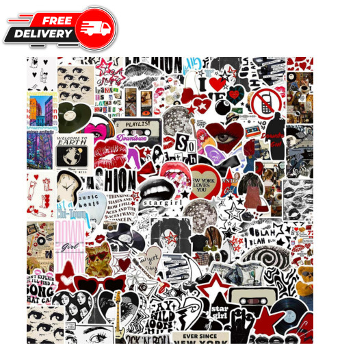 Aesthetic Downtown Girls Stickers Pack, 100Pcs Cool Trendy Y2K Stickers for Wate