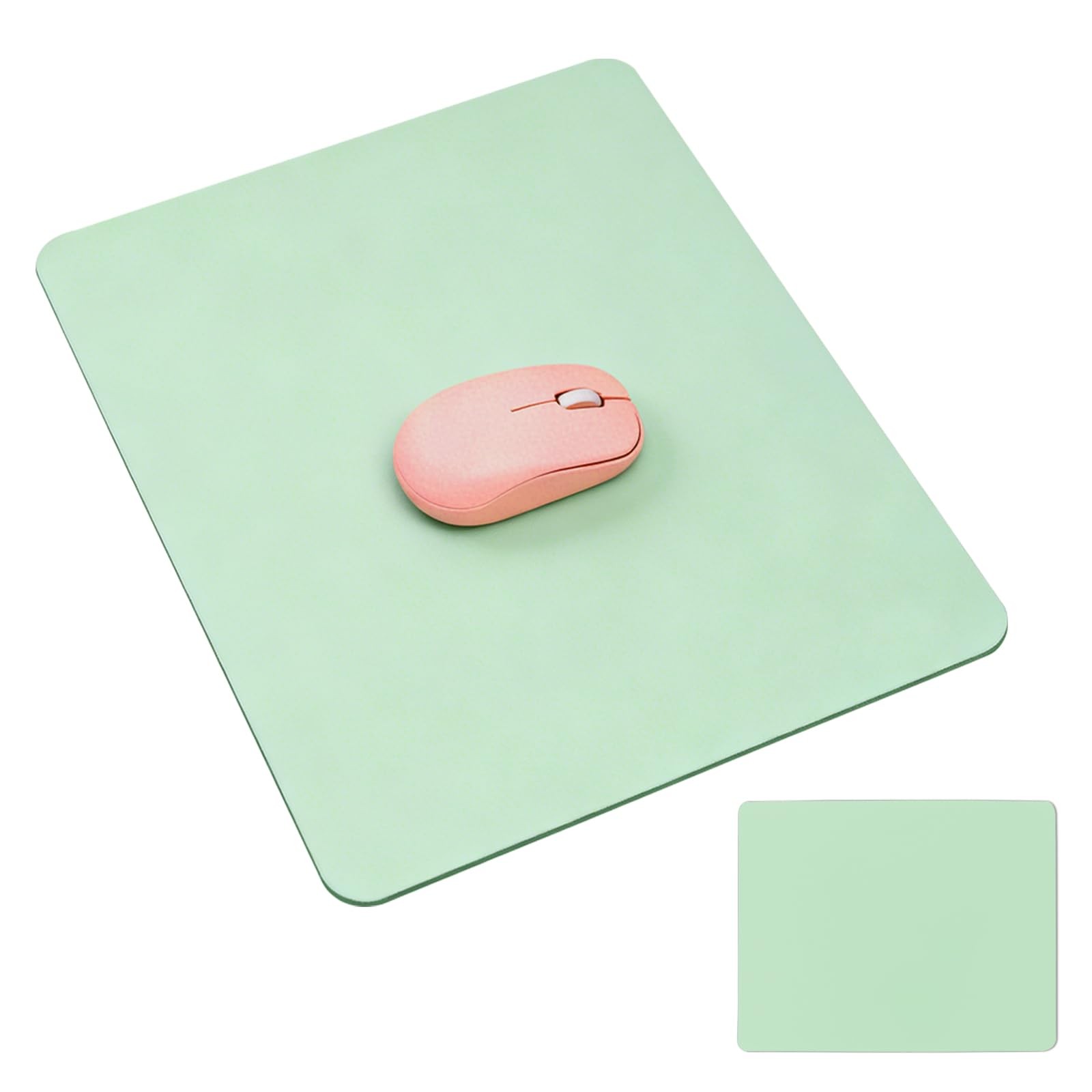 PU Leather Mouse Pad NonSlip Waterproof Gaming Desk Mat 10.2x8.3 Mint Green