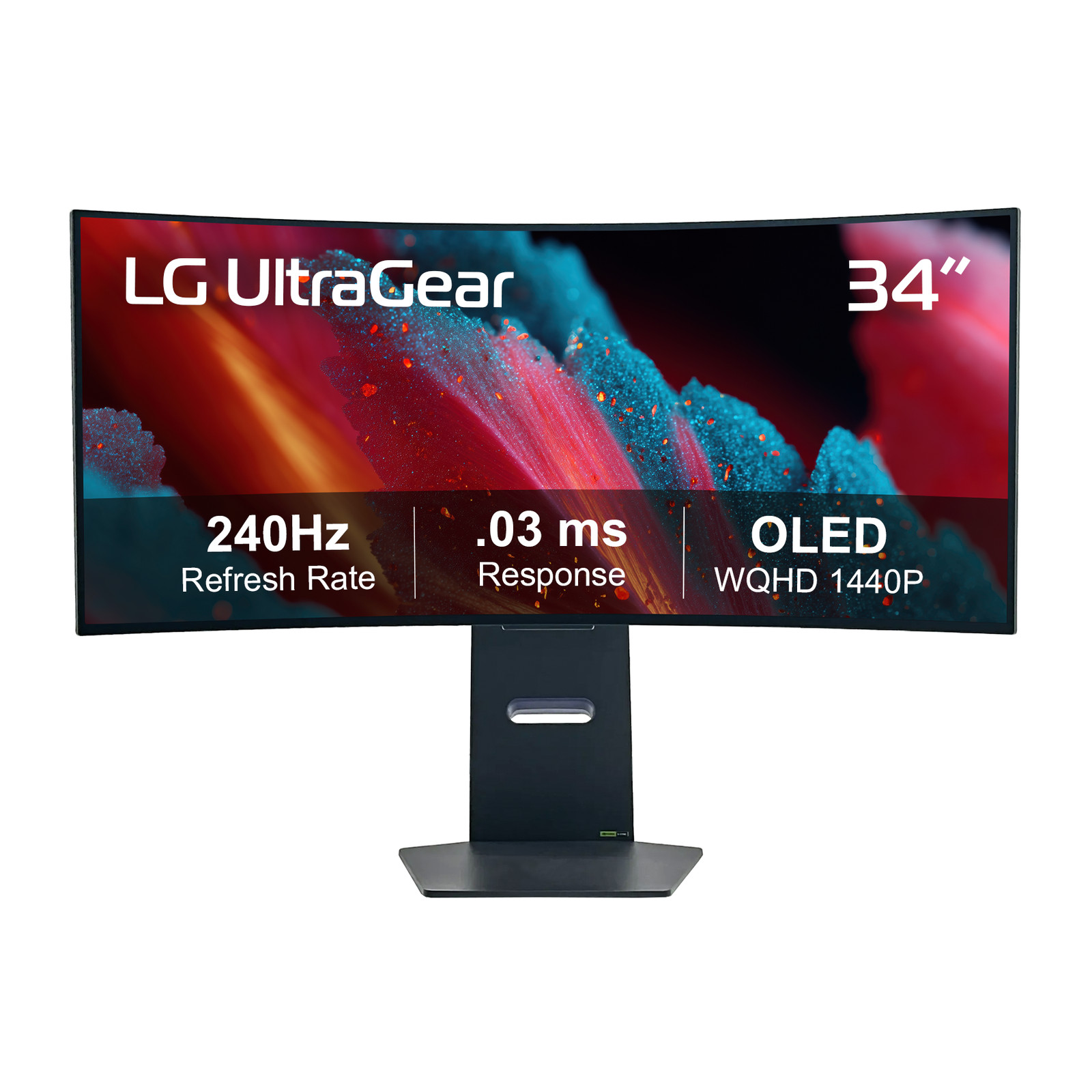 LG UltraGear 34" OLED WQHD 1440P 240Hz 0.03ms Curved Gaming Monitor - 34GS95QE-B