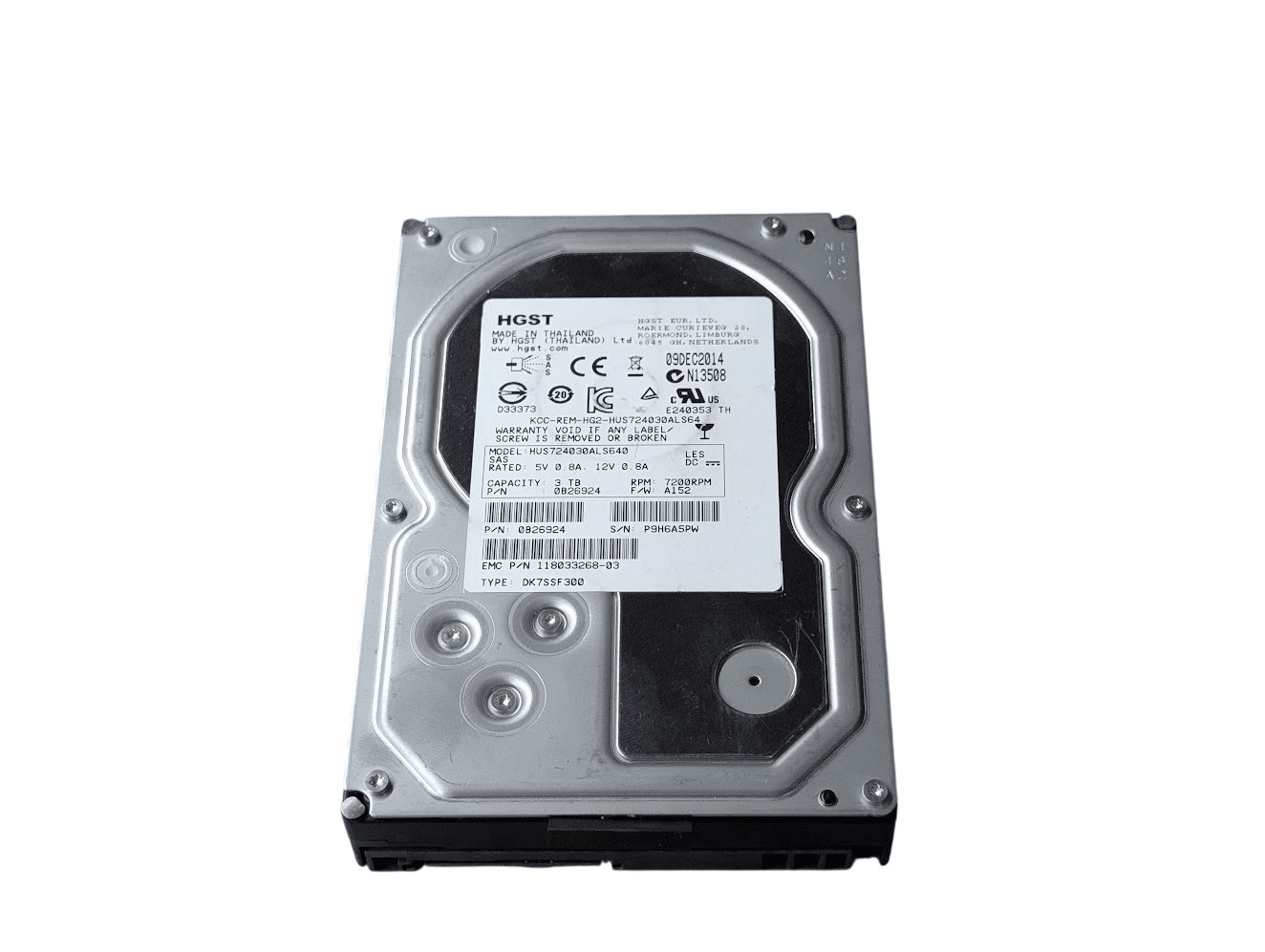 HGST 3TB 0B26924 3.5" SAS Server Hard Drive 512 Format HUS724030ALS640
