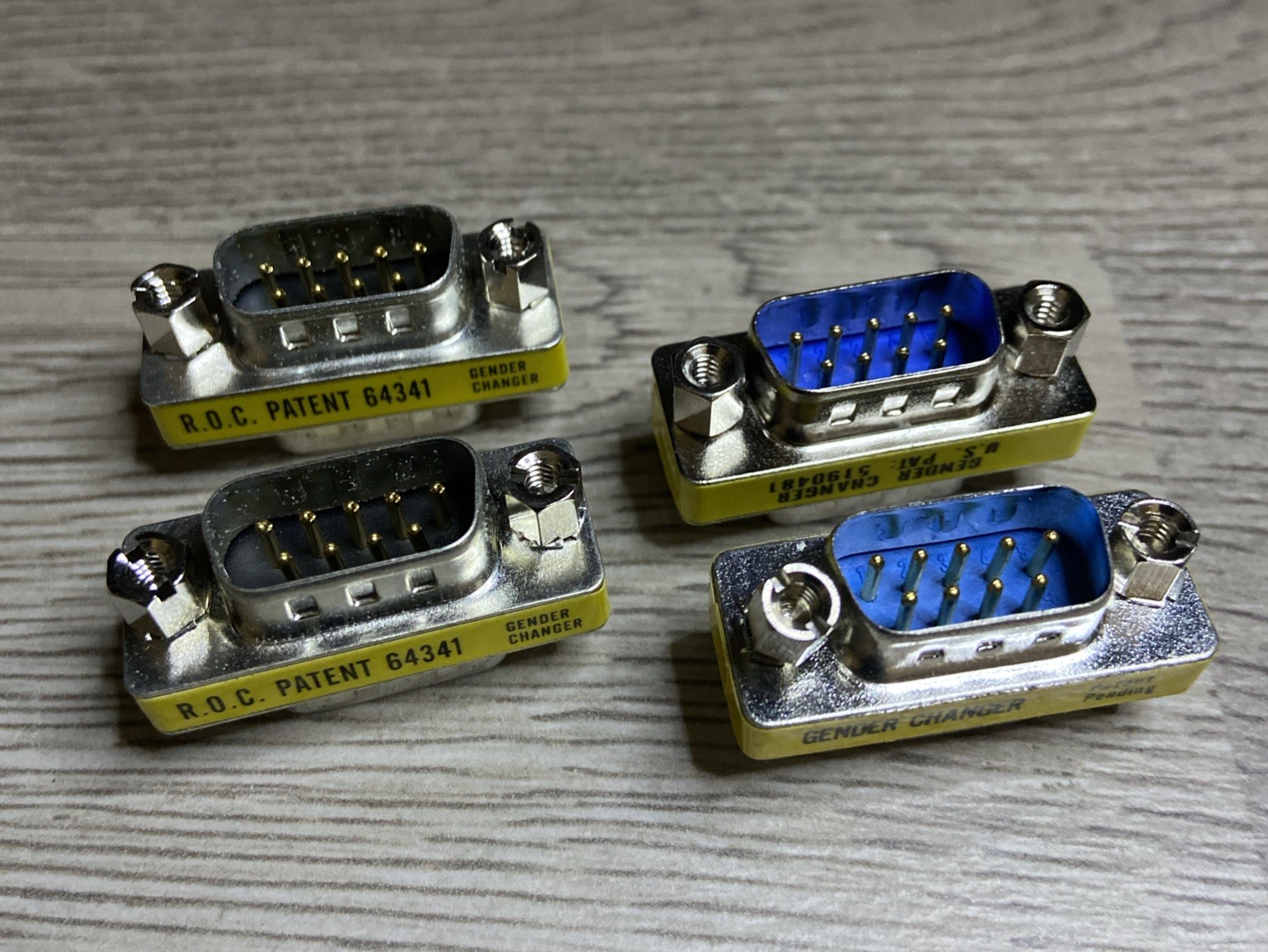 4 PCS DB9 9-Pin Gold Serial Male to Male Mini Gender Changer Coupler Adapter