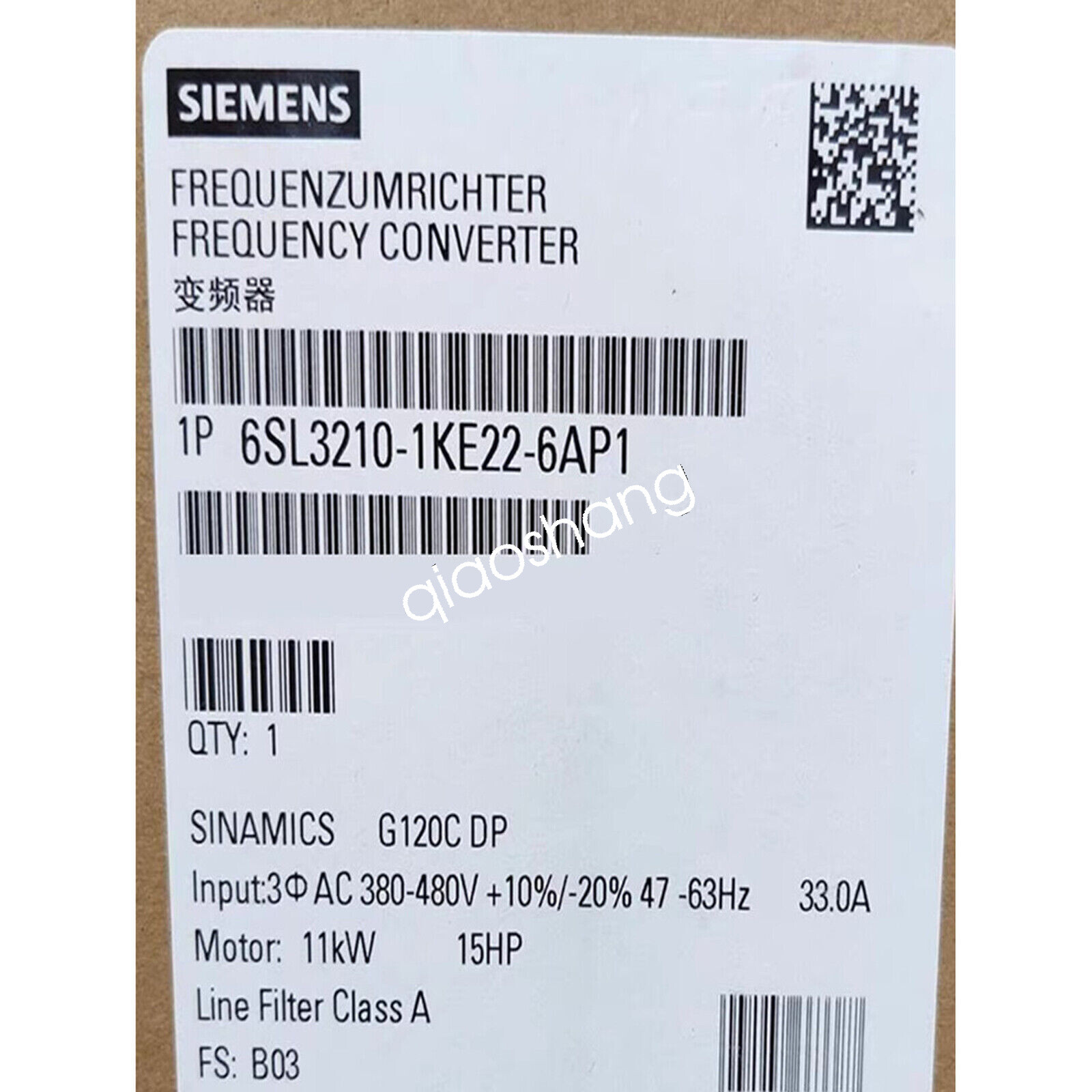 Siemens 6SL3210-1KE22-6AP1 6SL3 210-1KE22-6AP1 new Via FedEx or DHL