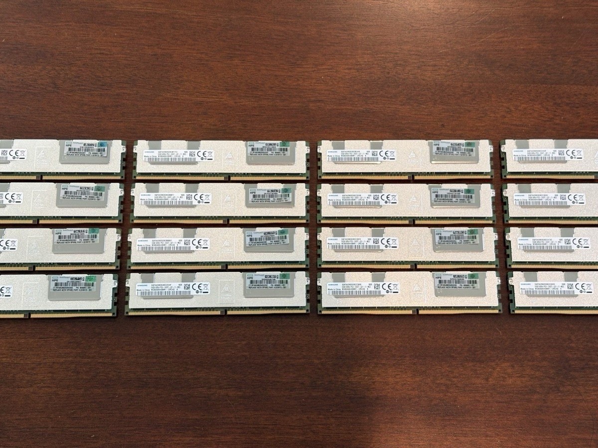 (Lot of 16 - 1TB) Samsung 64GB ECC RAM 4DRx4 PC4-2400T DDR4