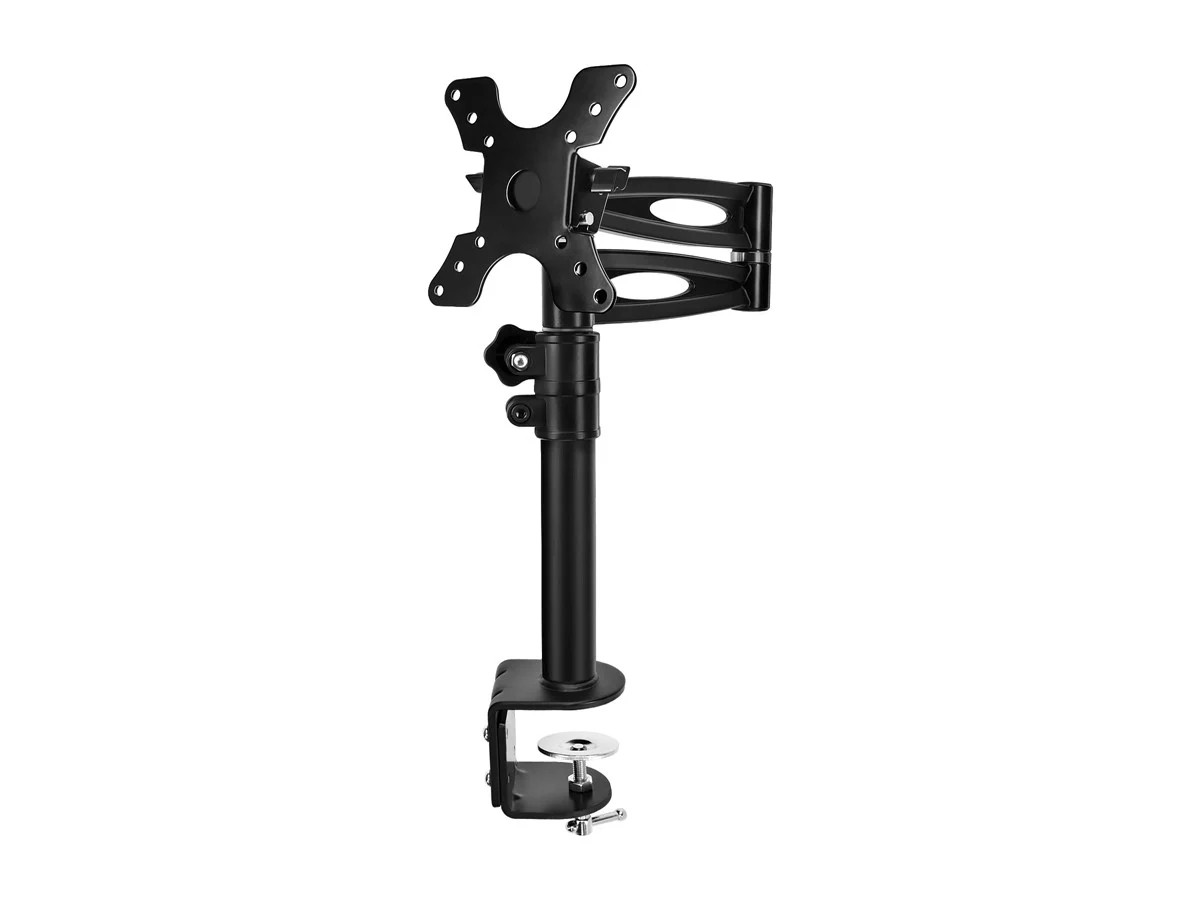 3-Way Adjustable Tilting Desk Mount Bracket - Black For 13 - 30 Inch Monitors