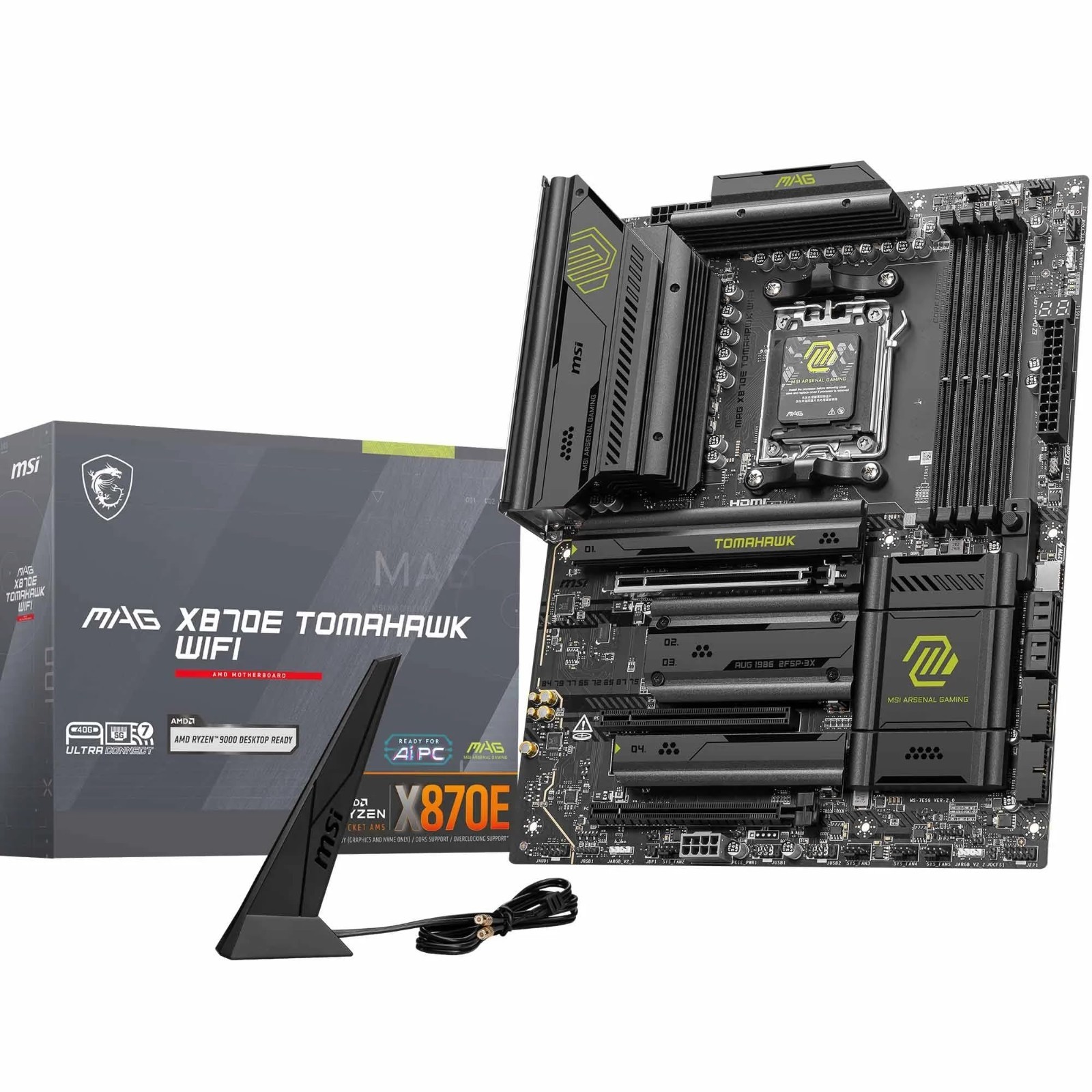 MSI MAG X870E Tomahawk WiFi Motherboard ATX AMD DDR5 PCIe Socket AM5 