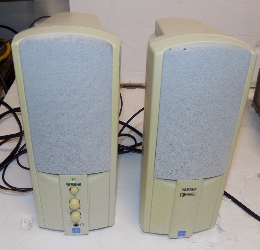 Vintage Yamaha YST-M8 Powered Multimedia Speakers w/ Power Supply Tested