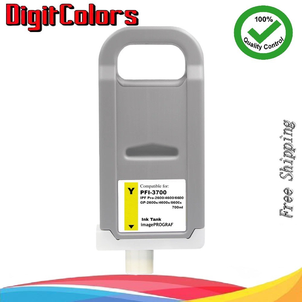 PFI-3700 Yellow Ink Tank for Canon iPF PRO-2600 PRO-4600 PRO-6600