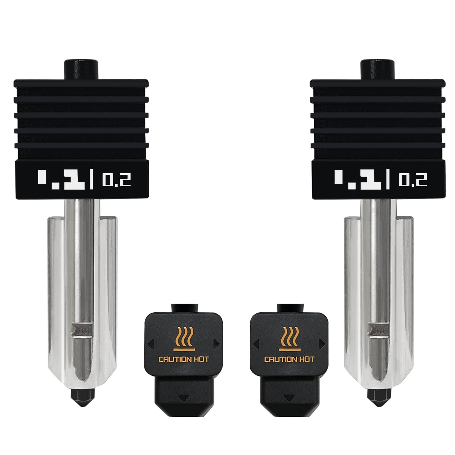 2PCS H2S/H2D Combo/P2S Hotend Kits 0.2Mm Hardened Steel Nozzles- for 3D Printer