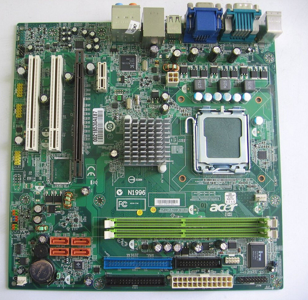 Acer MCP730, 775, NVIDIA GeForce 7050, FSB 1333, DDR2 667, DVI, VGA, GLAN, mATX