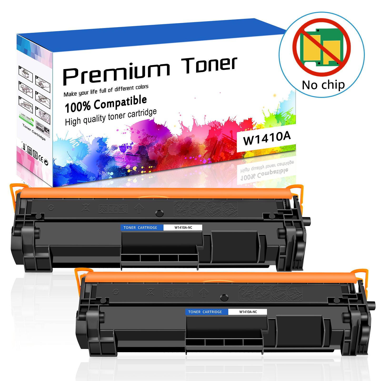 2× NO CHIP 141A Toner Cartridge Fit for HP W1410A for HP M110w MFP M139we M140w
