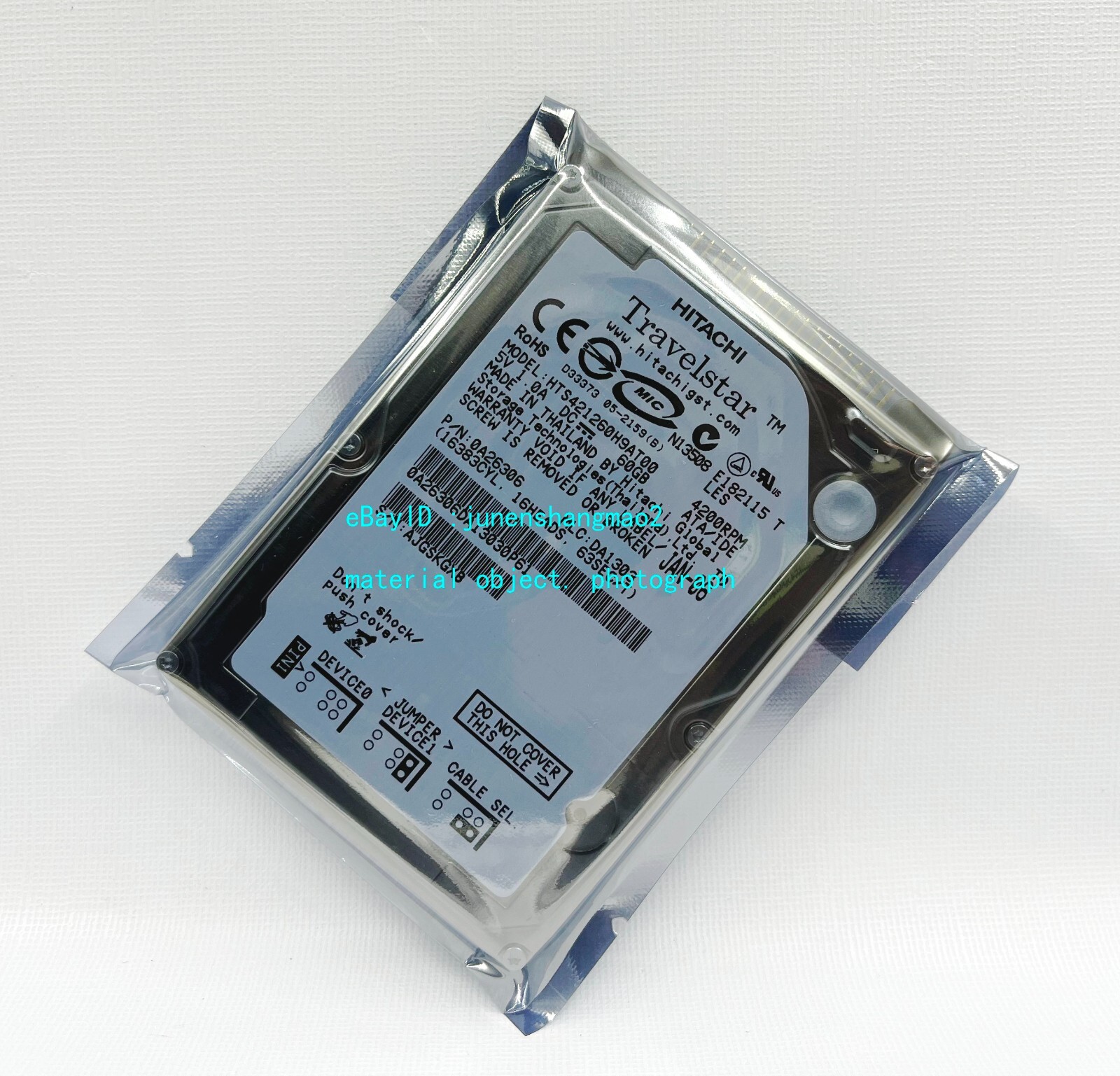 Hitachi 60GB 4200RPM HTS421260H9AT00 IDE2.5'' Interface Hard Drive