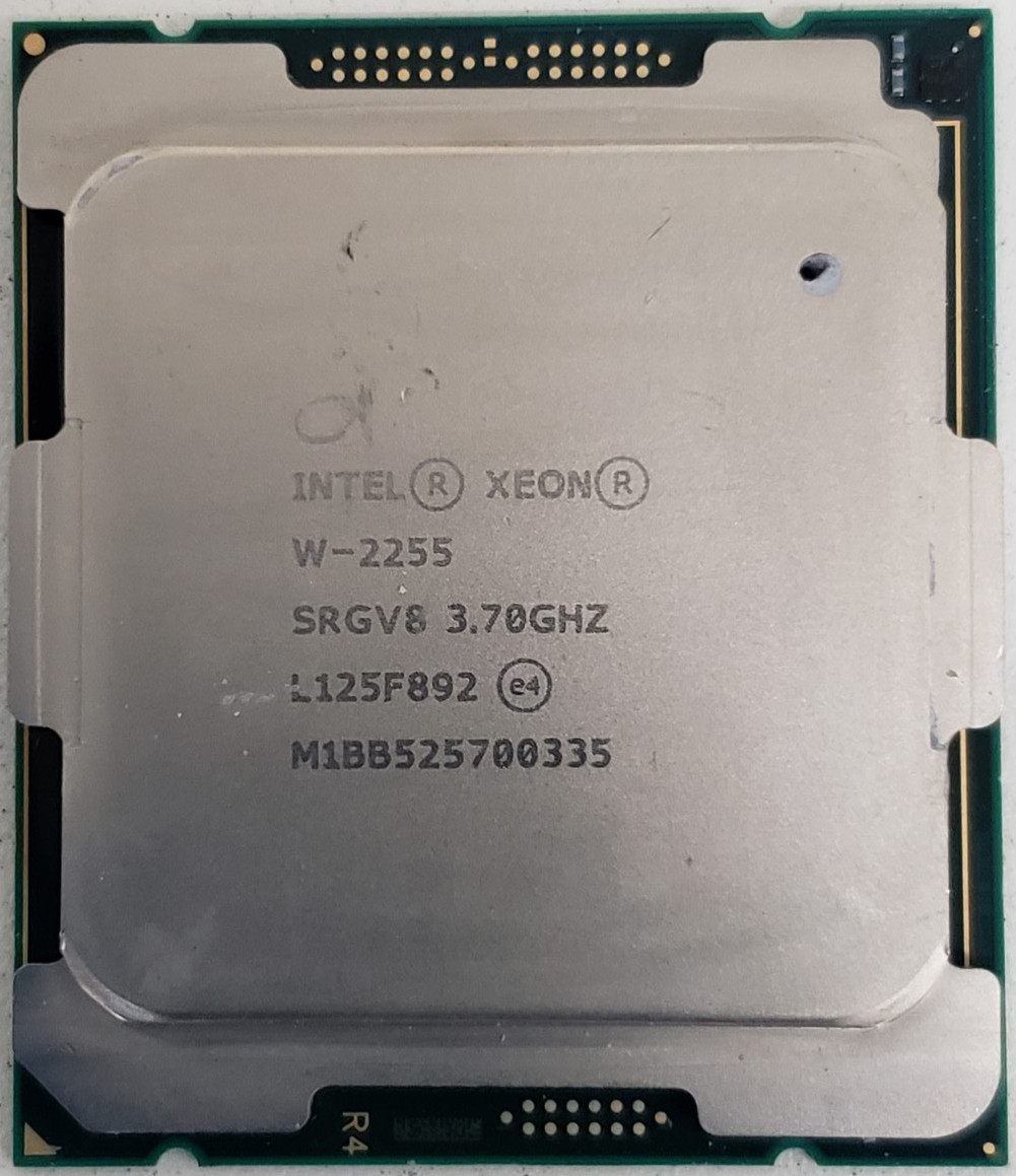 Intel Xeon W-2255 3.70GHz 10-Core 19.25MB LGA2066 Server Workstation CPU.