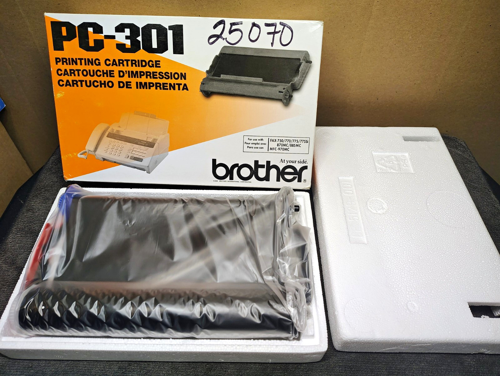 Brother PC-301 (MPN PC-301) Genuine Printing Cartridge, FAX-750/770/775/775Si