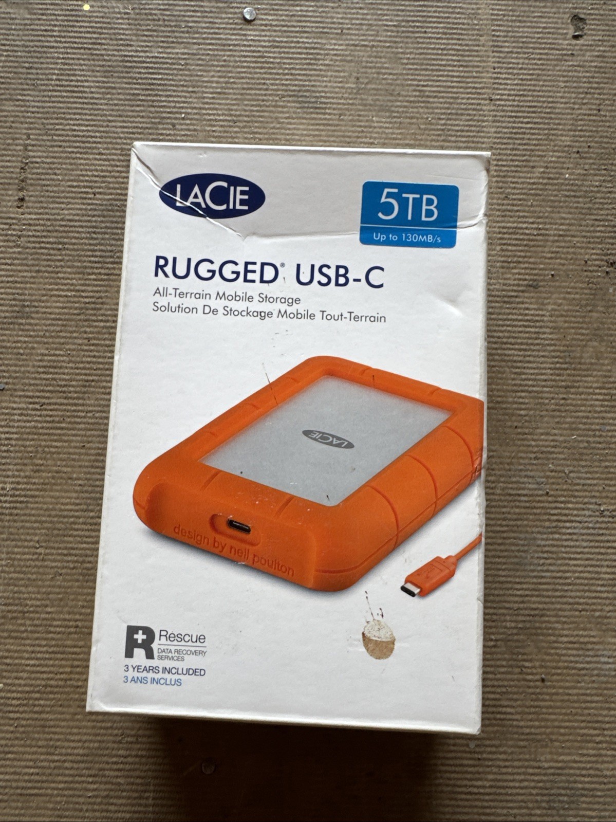 Lancie USB-C 5TB External Hard Drive 130MB/s Upload Speed