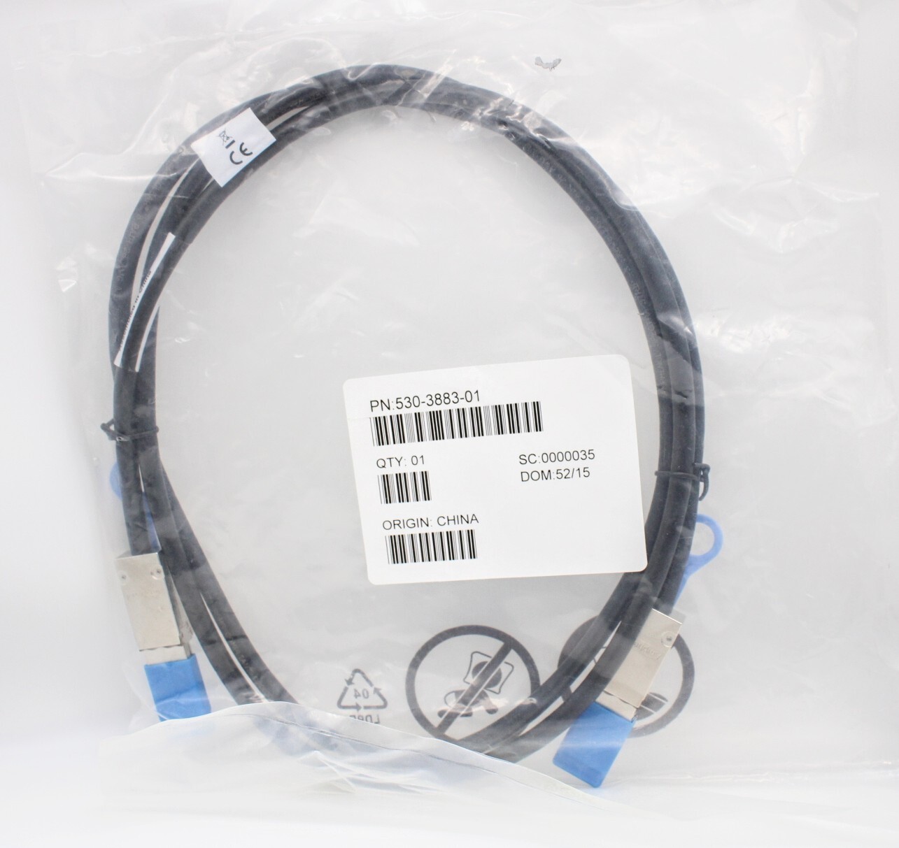 Sun Amphenol 530-3883-01 Network Cable SAS SFF-8008 Male-Male 2 Meter 6 Foot 