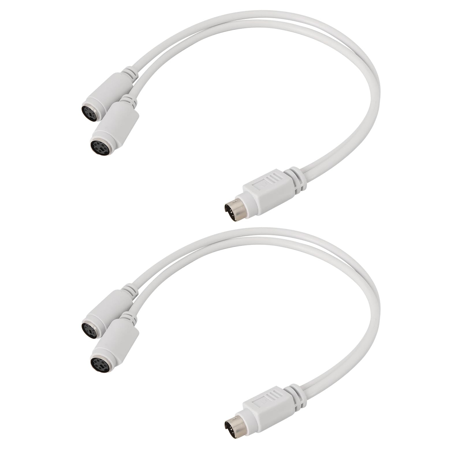 2Pcs Keyboard Distributor 6Pin DIN to Female Cable 1 to 2 Splitter Cable with...