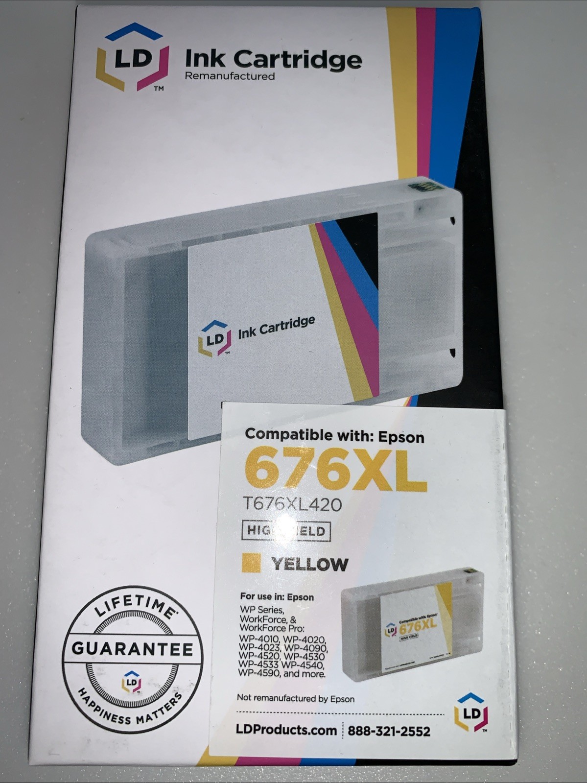 LD HY Ink Cartridge for Epson YELLOW 676XL T676XL420