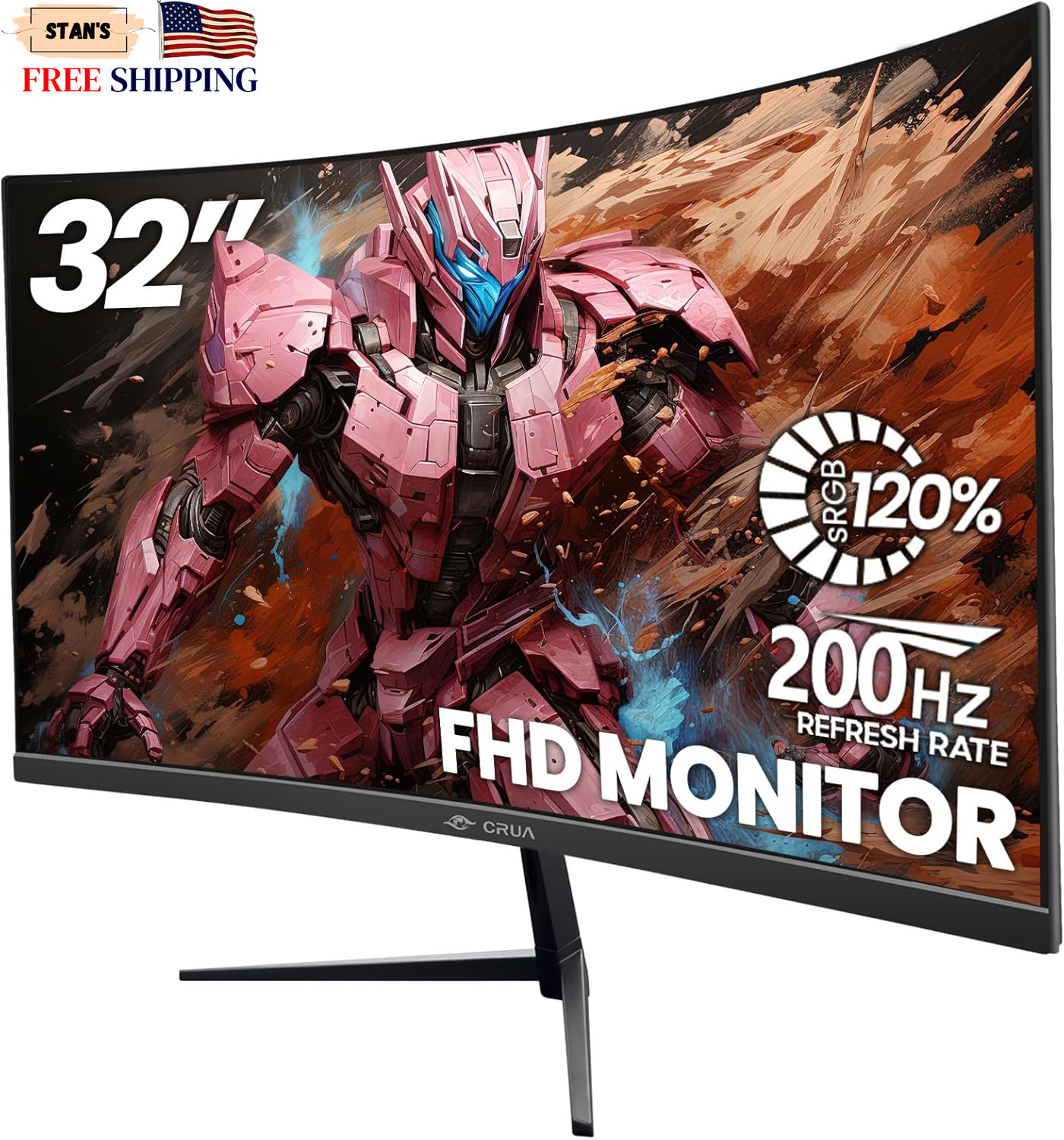 32Inch Curved Gaming Monitor FHD(1920 * 1080P) VA Screen 165Hz/200Hz, 1800R VA
