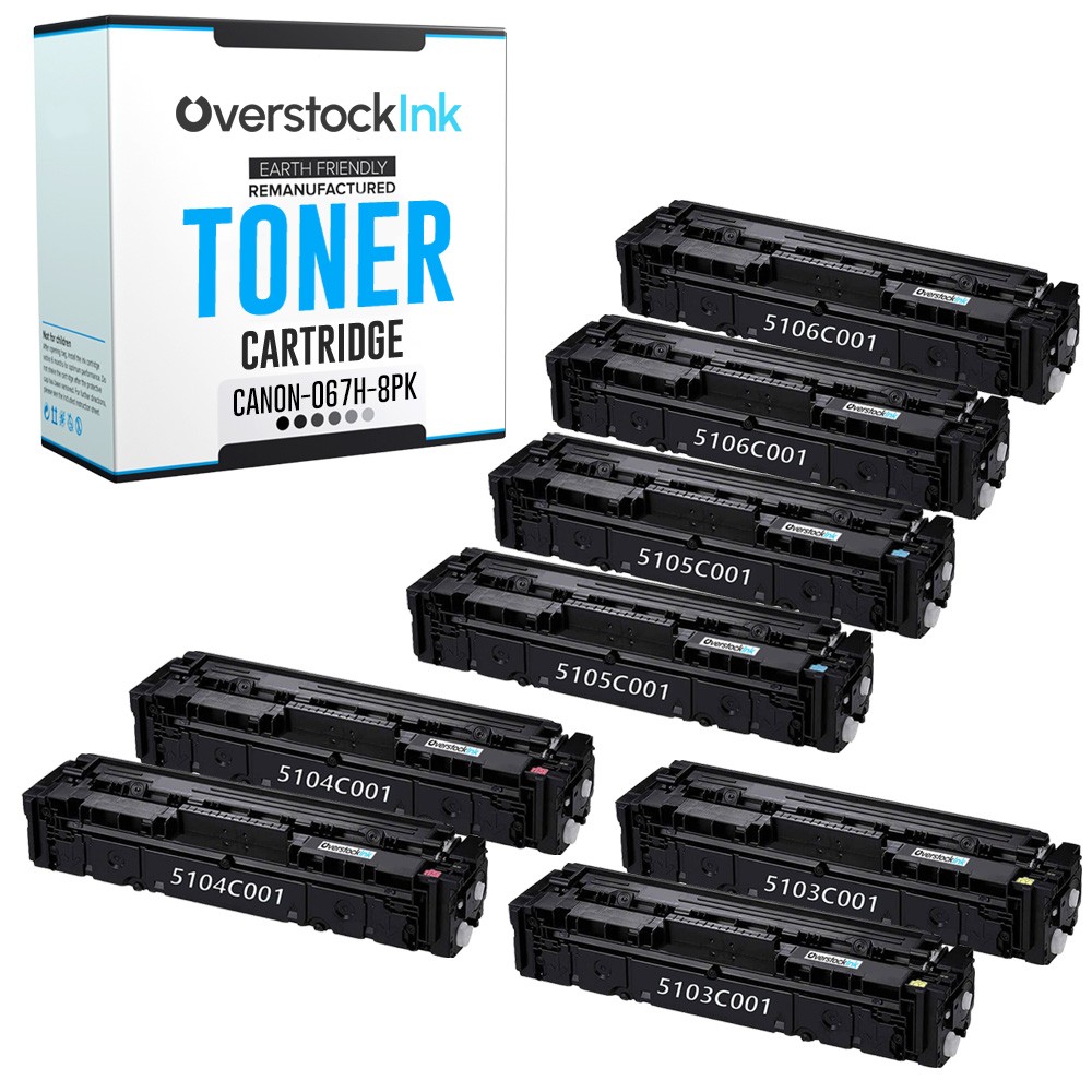 OSI 8-PK Replacement 067H Printer Cartridges for Canon i-SENSYS MF651Cw MF655Cdw