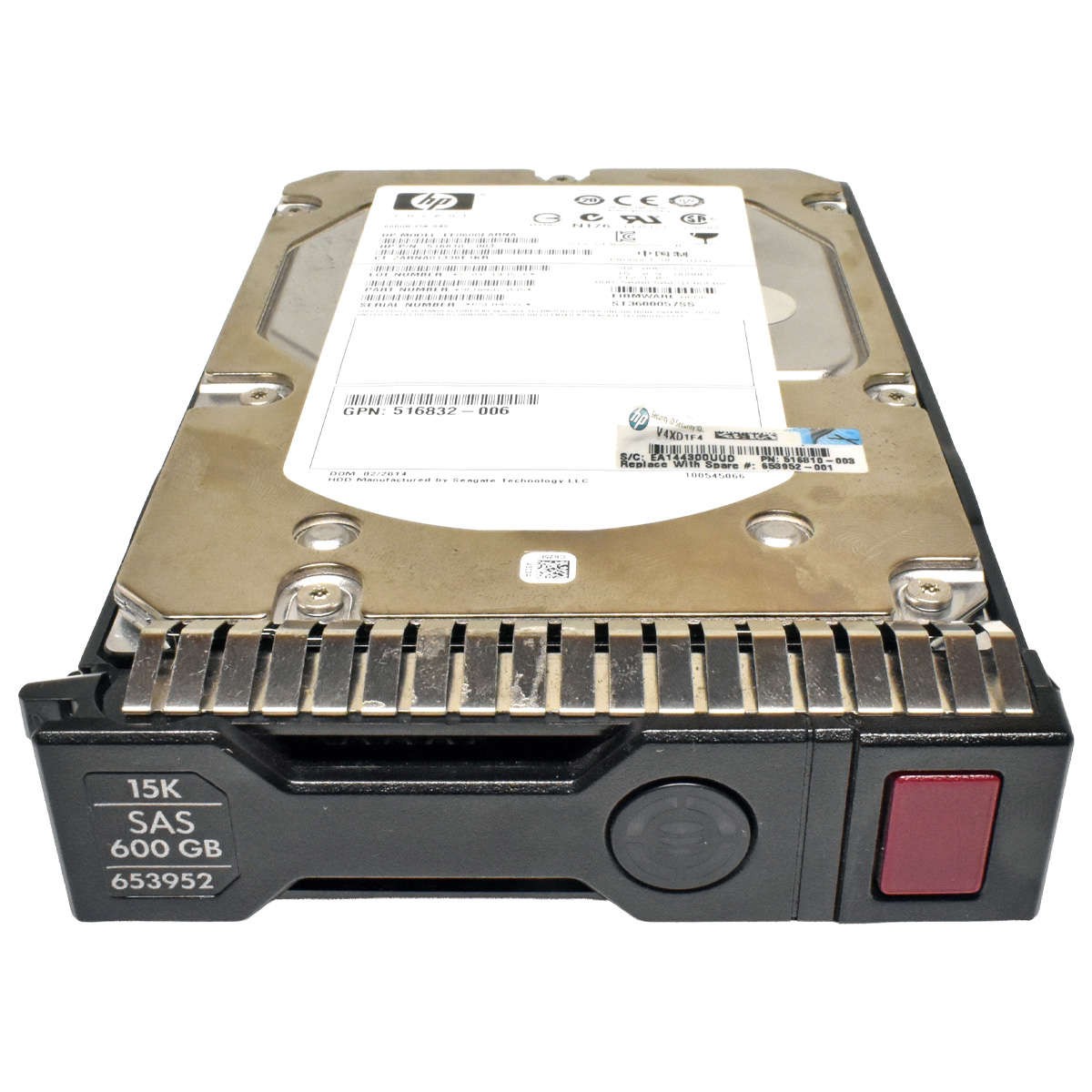 HP invent 600GB 3.5" 15K 6G SAS HDD HotSwap EF0600FARNA 516810-003 653952 +Caddy