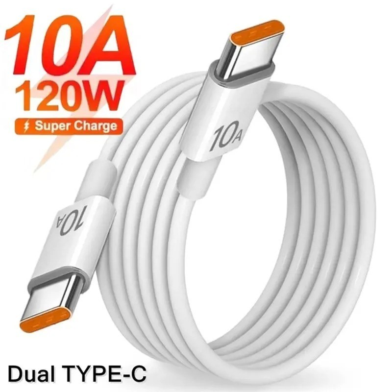 120W 10A Dual USB-C To Type C Super Fast Charging Data Cable For iPhone15 Samsun