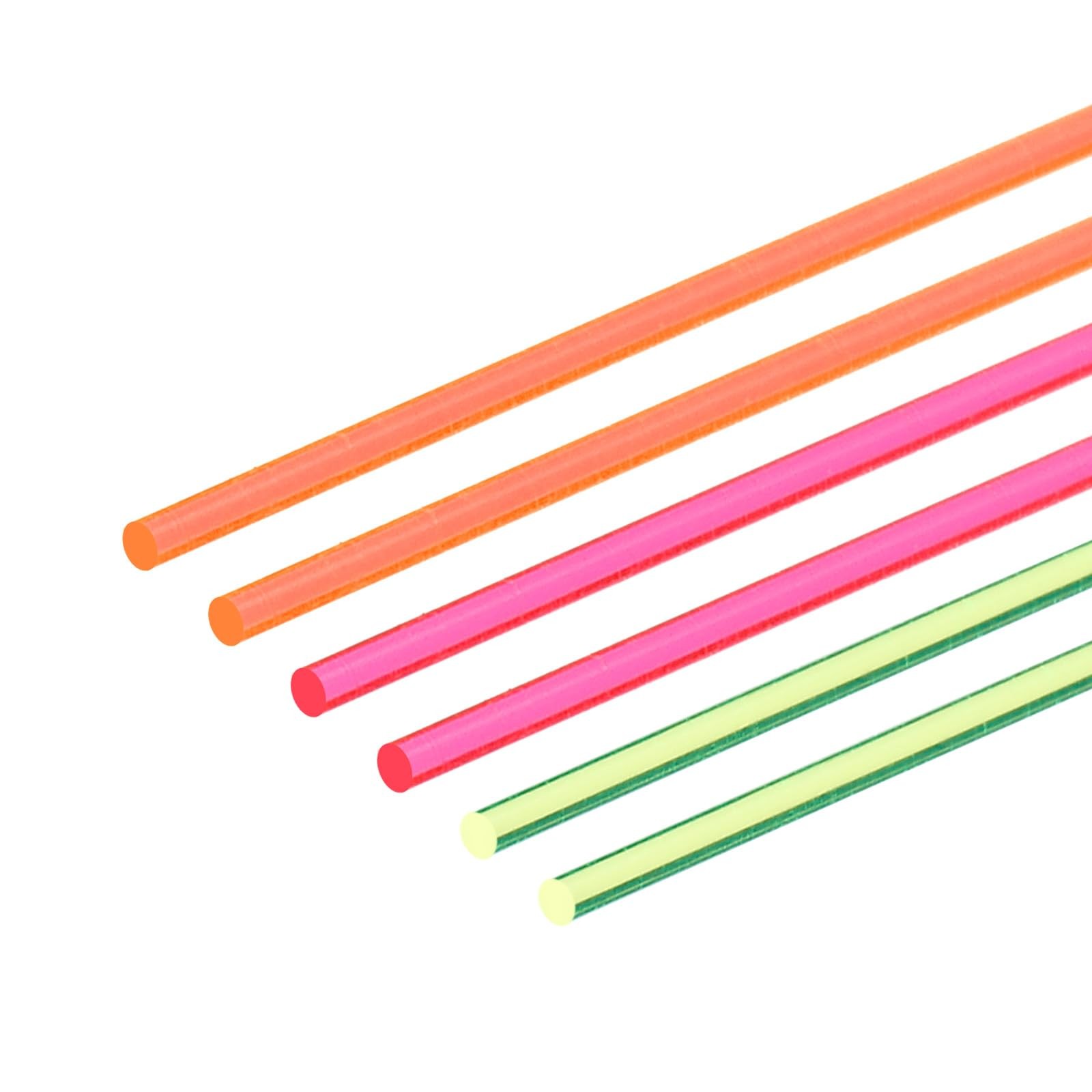 MECCANIXITY Fiber Optic Rods PMMA 1mmx25cm Red Green Orange 6 Pack