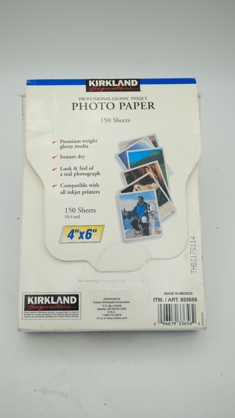 Kirkland Professional Glossy Inkjet Photo Paper 4"x6" 130 Sheets