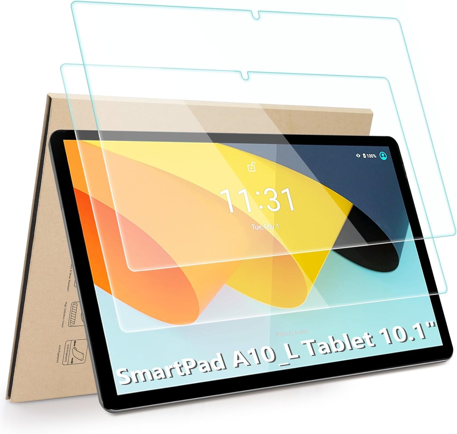 2-Pack Screen Protector for BYYBUO SmartPad A10_L, Plimpton P70 Tablet, Anti-Scr
