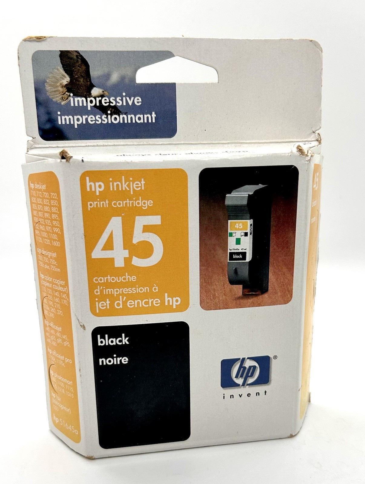 Genuine HP 45 Black Ink Cartridge 51645A OEM Open Box Vintage