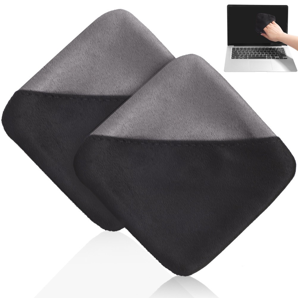 2Pcs Durable Microfiber Screen Cleaning Cloths for Car and Device Surfaces