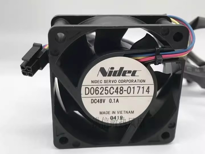 1PCS Nidec 6025 D0625C48-01714 DC48V 0.1A 60x25mm 4-Wire Fan