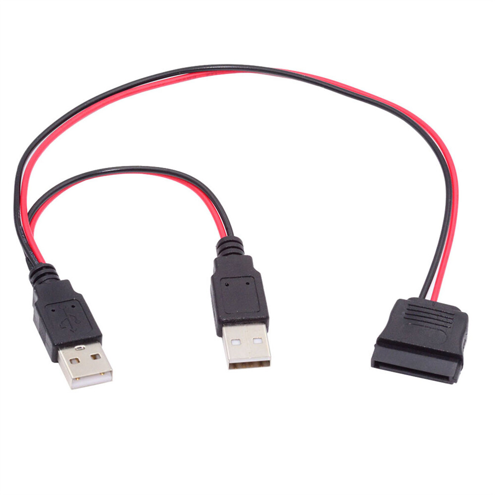 CY DC 5V USB to 15Pin SATA 2A Power Cable for 2.5 inch SATA Disk Driver HDD SSD