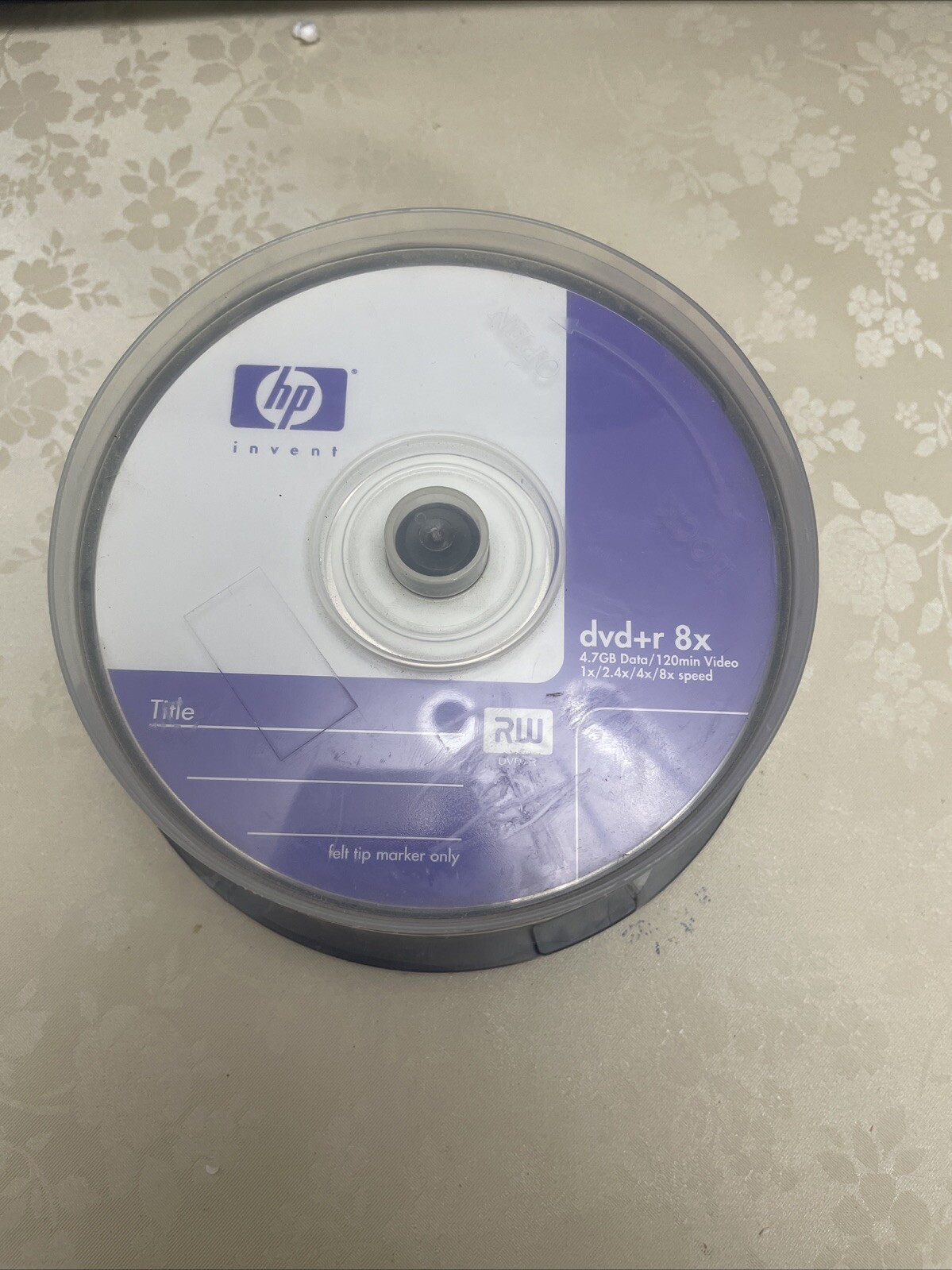 HP DVD+R 8x 25 Pack NEW IN BOX