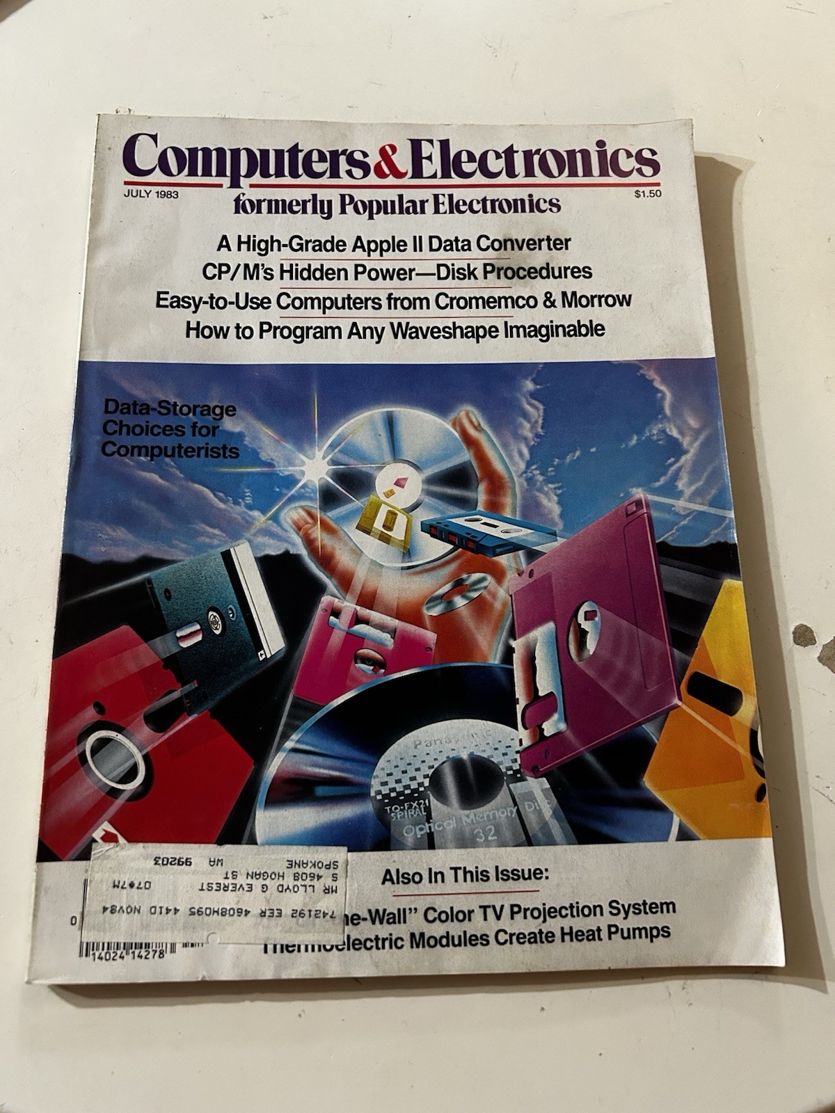 Computers & Electronics July 1983 Magazine Apple II Vintage Data Storage CP/M