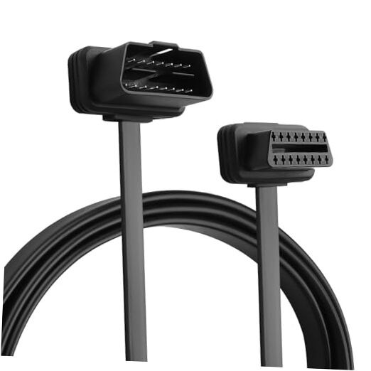 OBD Slim Extension Cable,16 Pin OBD2 Male to 90-degree 16-pin Male Connector