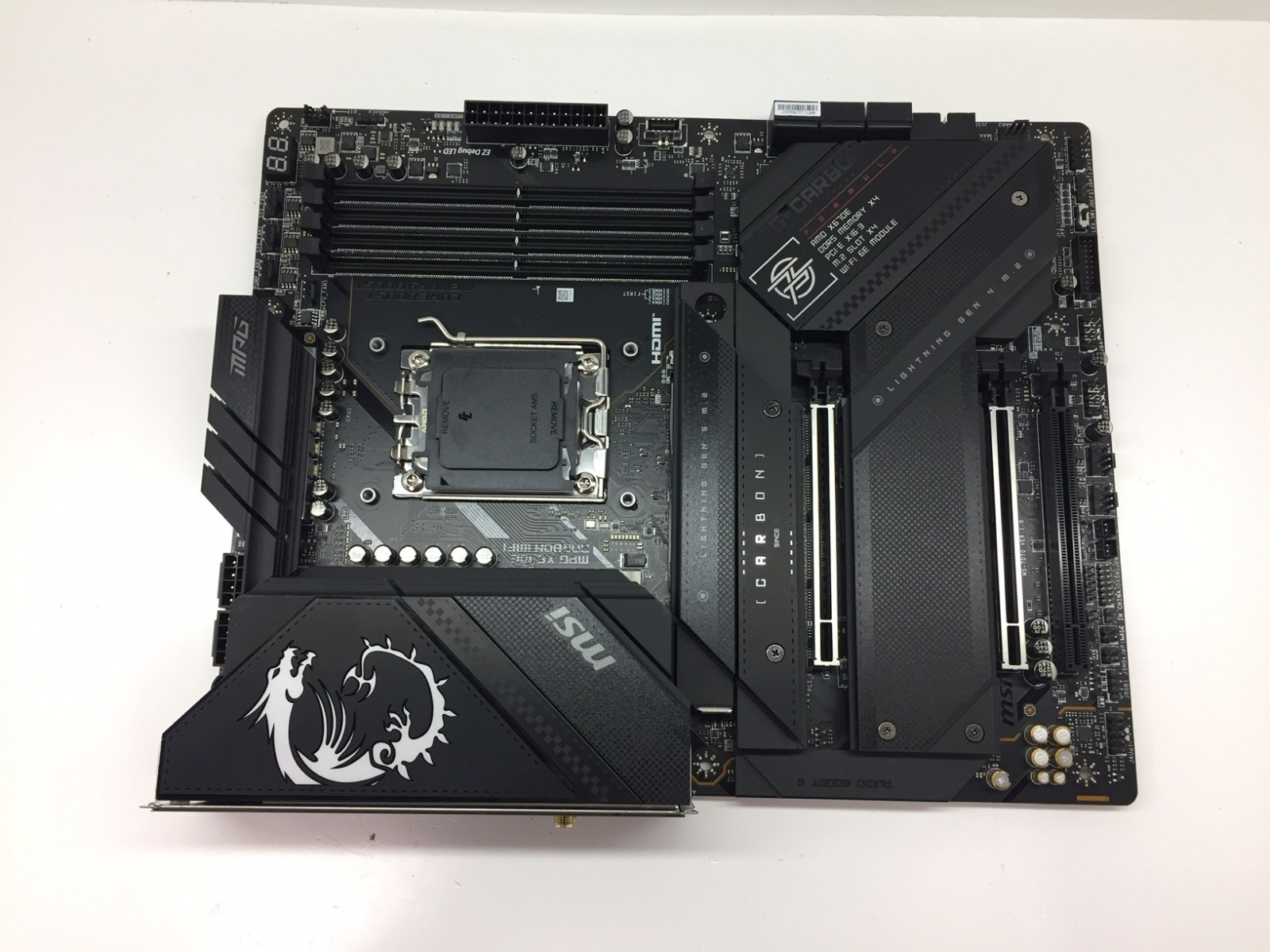 DEFECTIVE - MSI - MPG X670E CARBON WIFI (Socket AM5) AMD X670 ATX DDR5 Wi-Fi 6E