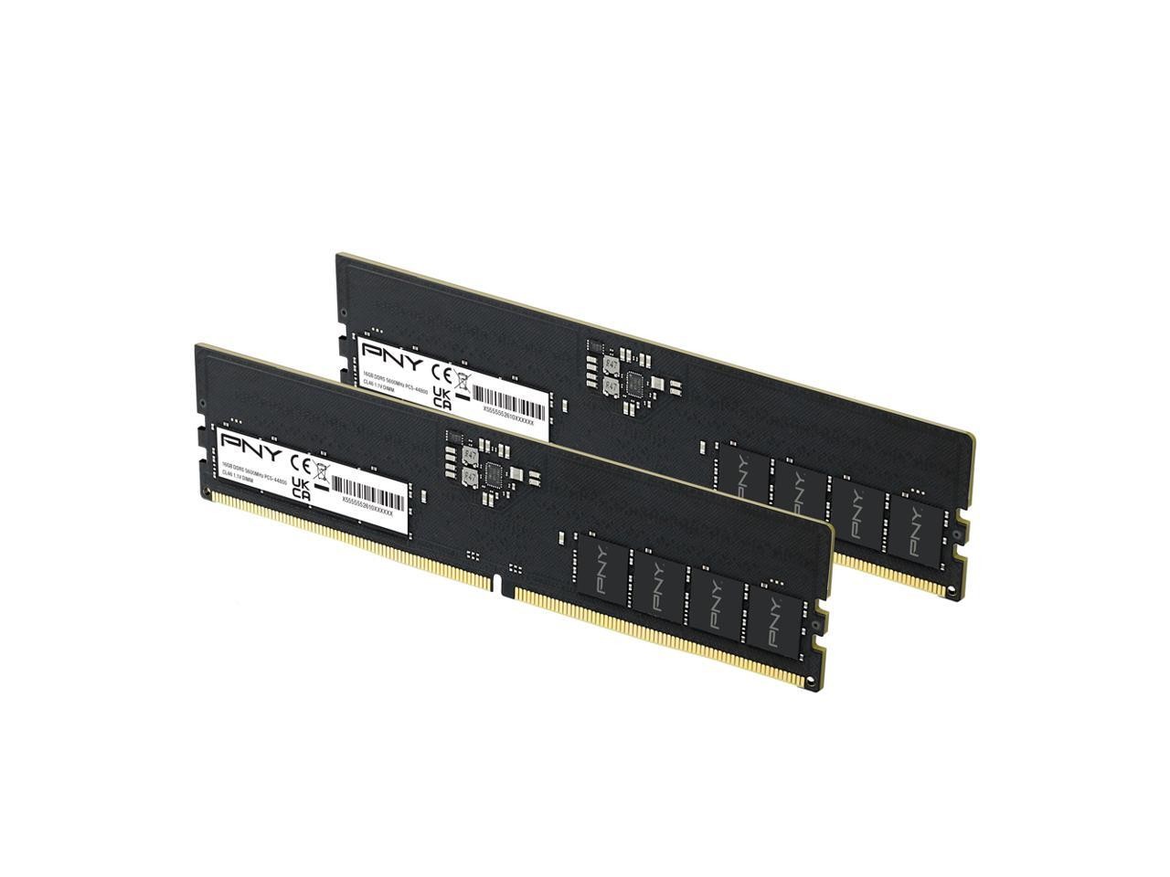 PNY Performance 32GB (2 x 16GB) DDR5 5600 (PC5 44800) Desktop Memory Model MD32G