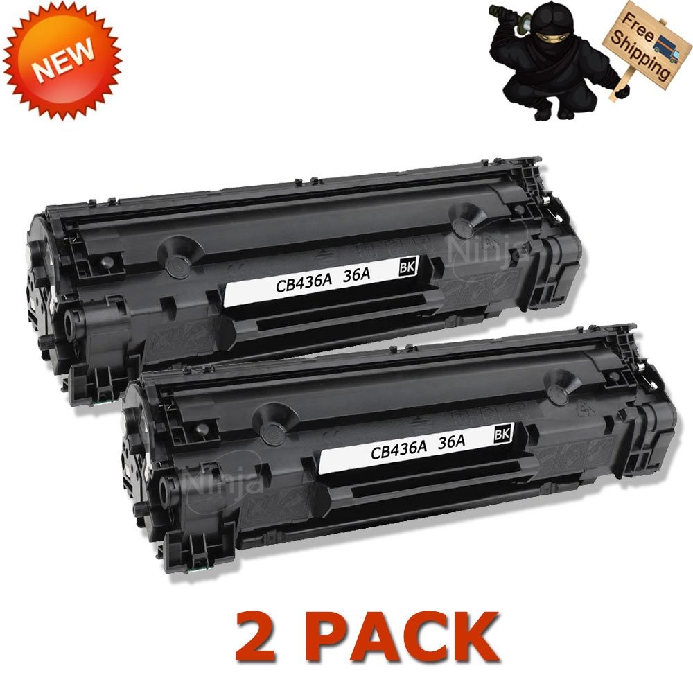 2PK CB436A Laser Toner Cartridge for HP 36A LaserJet Pro P1505 P1505n M1522nf